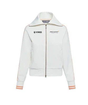 NWT K-Swiss McLaren Women's White F1 Team Vintage Soft Track Jacket, Size Large - Image 1 of 4
