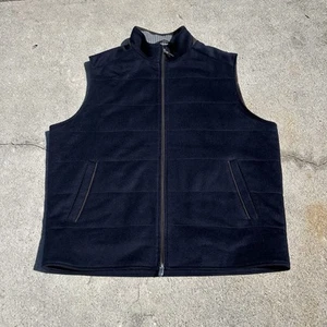 Giubbotto uomo Peter Millar lana cashmere full zip taglia XL blu navy tasche foderato - Foto 1 di 19
