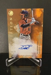 #'ed/25 AUTO 🔥 JAIRO POMARES RC SSP 2021 Topps Bowman Inception Orange Prospect - Picture 1 of 2
