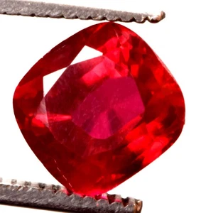 12.75 Cts. Natural Mozambique Red Ruby Cushion Shape Certified Gemstone - Foto 1 di 4