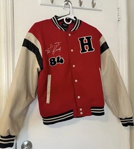 Forever 21 Men's Red Puffer Jacket Full Zip-Up, Size Medium - Picture 1 of 7