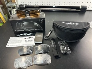 Wiley X Valor Shades, Matte Black Frame w/ Grey/Clear/Light Rust Lens #CHVAL06 - Picture 1 of 8