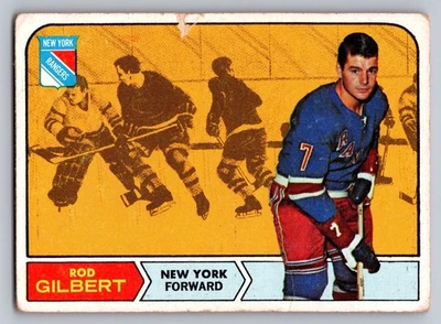 1968-69 Topps #72 Rod Gilbert New York Rangers - Image 1 of 3