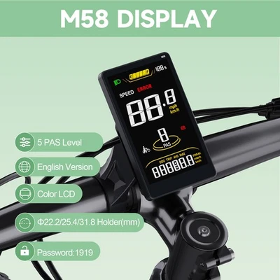 BAFANG OR VASTROM Ebike LCD Display EKD01 UART Protocol for Bafang BBS BBSHD Mid Drive Hub Motor