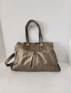 Coach Ashley Metallic Bronze Gold Convertible Shoulder Purse Satchel C1282-F1553 - Picture 1 of 16