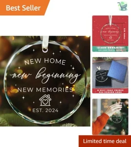 2024 Round Glass Ornament - Thoughtful Gift for New Homeowners Christmas - Picture 1 of 9