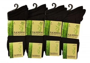 6 Pairs Of Men's Bamboo Socks, Super Soft Fine Anti Bacterial Socks, 6-11 - Picture 1 of 3