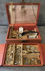 Junk Drawer Resale Minnie Catholic Scout Sterling Gold Fill Vintage Jewelry Box - Picture 1 of 8