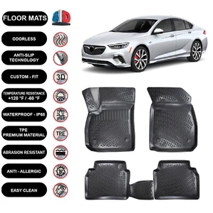 Alfombrillas forro para Buick Regal (2018-2020) impermeables moldeadas en 3D negras 4 un. - Imagen 1 de 5