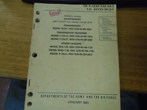 Maint Manual - Trans Transfers Power Takeoffs M35 Gas M35 Multi 9-2520-246-34-1 - Picture 1 of 2