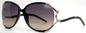 ROBERTO CAVALLI Hamal 895S 05B Black Gold Womens Butterfly Sunglasses 60-16-125 - Picture 1 of 15
