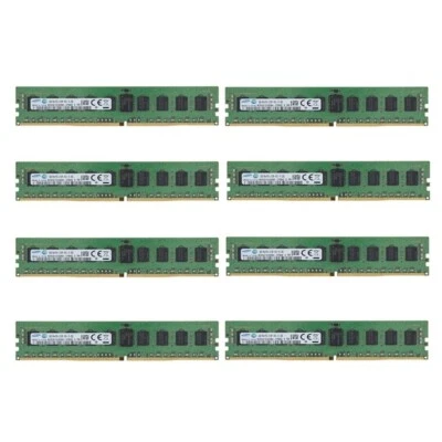 8 pcs Samsung 2133MHz 8GB RAM DDR4 PC4-2133P Server R-DIMM REG ECC Memory - Image 1 of 4