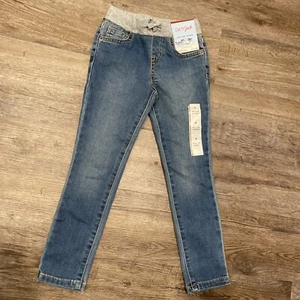 Girls' Mid-Rise Knit Waist Pull-On Skinny Jeans - Cat & Jack 6 - Picture 1 of 1