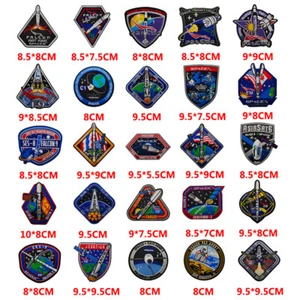 Embroidered US NASA Mission Hook Loop Patch SPACE Falcon Emblem Fastener Badge - Picture 1 of 31