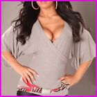 SEXY V NECK SHORT LOOSE SLEEVE JUMPER  ... InStyle ... SIZE: M/L-12/14    #M0322