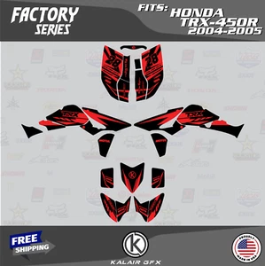 Graphics Kit for HONDA TRX450R TRX 450R (2004-2005) 16 Mil Factory - Red Shift - Picture 1 of 5