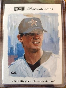 2003 Playoff Portraits Craig Biggio #50 Houston Astros HOF - Picture 1 of 2
