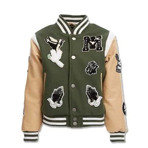 Jordan Craig Boys Fallen Angels Varsity Jacket (Pine) - Picture 1 of 16