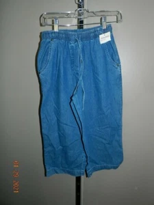 Studio Works Womens 4P Denim Elastic Waist Crop Jeans Capris Pockets Cotton NWT - Picture 1 of 3