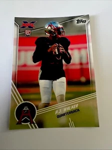 P.J. WALKER 2020 Topps XFL FOOTBALL Rookie RC *ROUGHNECKS*PANTHERS* #123 - Picture 1 of 2