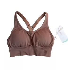 Balance Collection Mauve Brown Seamless Crisscross Sports Bra - Picture 1 of 3