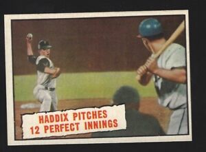 1961  TOPPS  HADDIX  PITCHES  12  PERFECT  INNINGS  #  410  NEAR MINT /  MINT