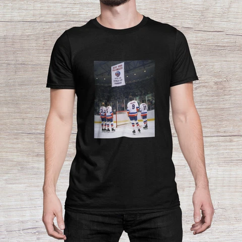 Clark Gillies Bryan Trottier Denis Potvin New York Islander Printed T Shirt NWOT Cover