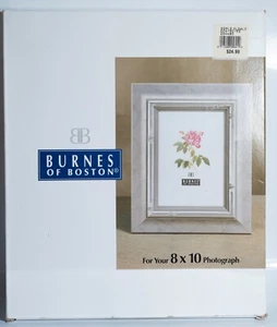 Burnes Of Boston Made in USA 🇺🇸 8x10 Picture Frame Distressed Silvertone Metal - Picture 1 of 5