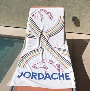 Jordache Jeans Beach Towel 54" x 35" Very Rare - Foto 1 di 6