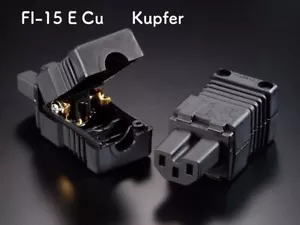 1 Stk. Furutech FI-15 E Cu Kaltgerätebuchse IEC C15 Kaltgerätekupplung Kupfer - Bild 1 von 1