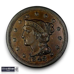 1848 Capelli Intrecciati Grande Centesimo (*Condizione UNC+*) - Colpo Affilato - Foto 1 di 2
