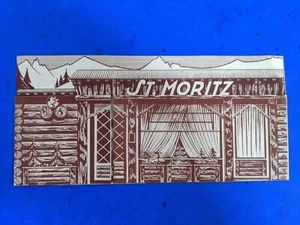 St. Moritz Nice Restaurant Concierge Hotel Splendid Advertisement Brochure - Picture 1 of 5