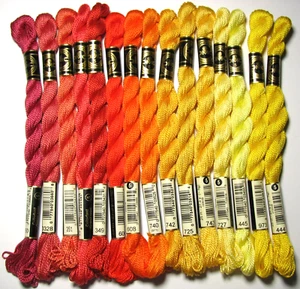DMC #5 Pearl Perle Cotton Embroidery Floss 15 Skeins Solar Flare Lot - Picture 1 of 5