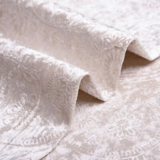 1M Embossed Velvet Fabric Bedding Sofa Upholstery Sewing Material Floral Elegant