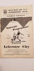 30/11/1953 Weymouth Vs. Leicester City  Floodlights Friendly Rare