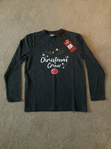 Fluid Children’s Xmas Themed Long Sleeve Top in Grey - aged 9-10yrs - Picture 1 of 1