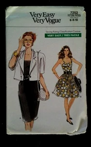 New Vogue 7252 ladies sewing  pattern  sizes 6-10 Dress Blazer - Picture 1 of 2