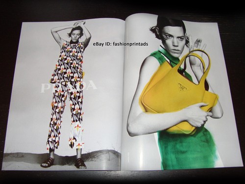 PRADA 2 pagine STAMPA ANNUNCIO pre autunno 2020 FREJA BEHA ERICHSEN David Sims