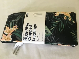  NWT Old Navy Women's High Rise Jersey Leggings Pants Cropped Tropical Floral - Picture 1 of 2