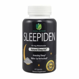 Sleepiden Sleep Aid Capsules By Herbal Extreme 10 mg Melatonin Zinc Magnesium - Picture 1 of 3