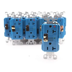 Leviton 7380-IGB Allarme LED Isolato Terra Blu Prese di Sovratensione Tipo 3 20A Confezione da 10 - Foto 1 di 4