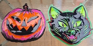 Hyde Eek Target Vacuform großer Halloween Retro Neon Kürbis, Katze! - Bild 1 von 3