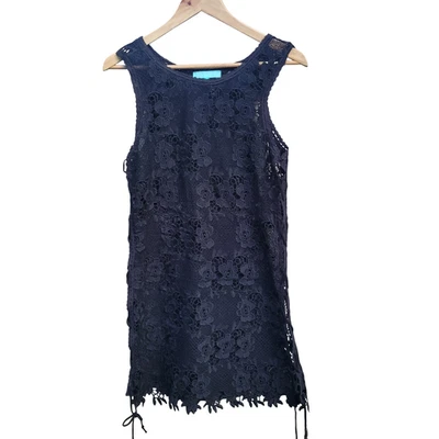 Vestido de Playa Melissa Odabash Crochet Negro Midi Talla M Mediano Vacaciones Cubrir Foto 1 de 4