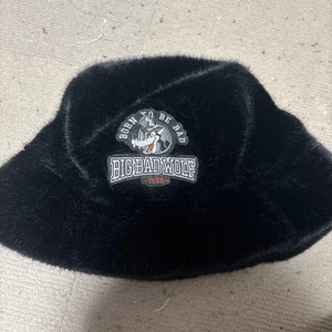 Tokyo Disney Resort Big Bad Wolf Bucket Hat Black Japan Used - Picture 1 of 2