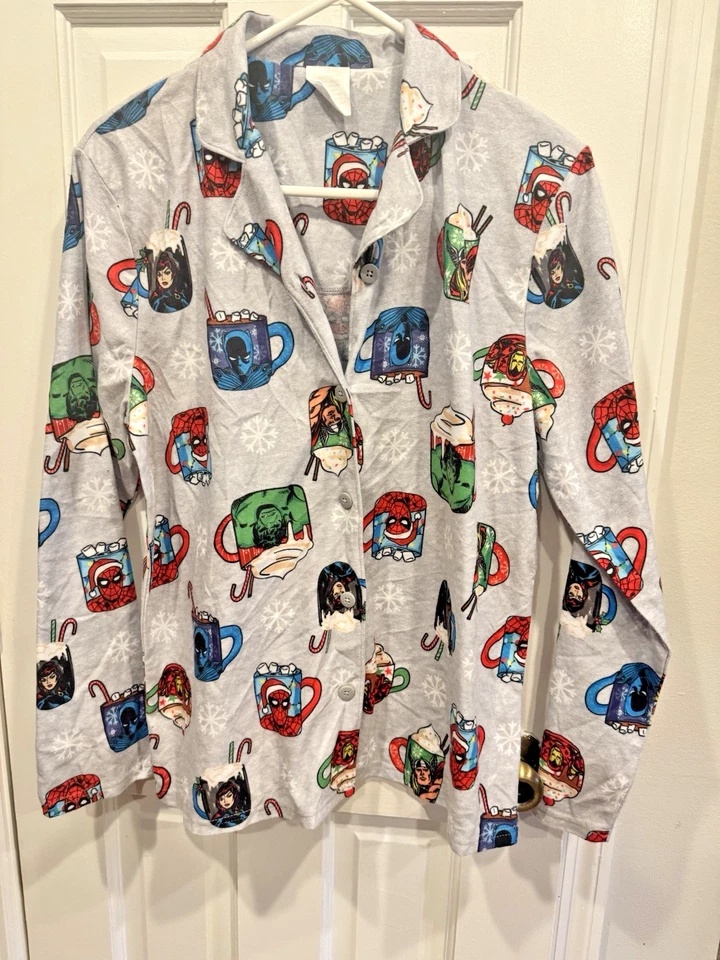 Camisa de pijama de Navidad de superhéroes para mujer talla XS * Foto 1 de 1