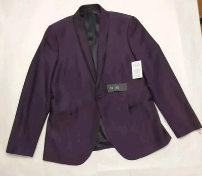 NEW J. Ferrar JF Men's Slim Fit Sport Coat Jacket 44 REG Plum Purple Stretch  - Image 1 of 4