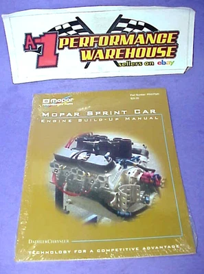 NEW Mopar Sprint Car Engine Buildup Manual BOOKLET Sells for $25.00