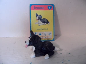 Vintage Puppy In My Pocket Border Collie Hund mit Karte MEG INKL. 1994 Nummer 6 Jemma - Bild 1 von 3