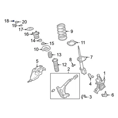 For Nissan Altima 1993-1997 Nissan 0122500231 Suspension Strut Mount Nut - Image 1 of 2