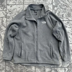 The North Face Men's Large Full Zip Fleece Jacket Gray Mock Pockets - Picture 1 of 9